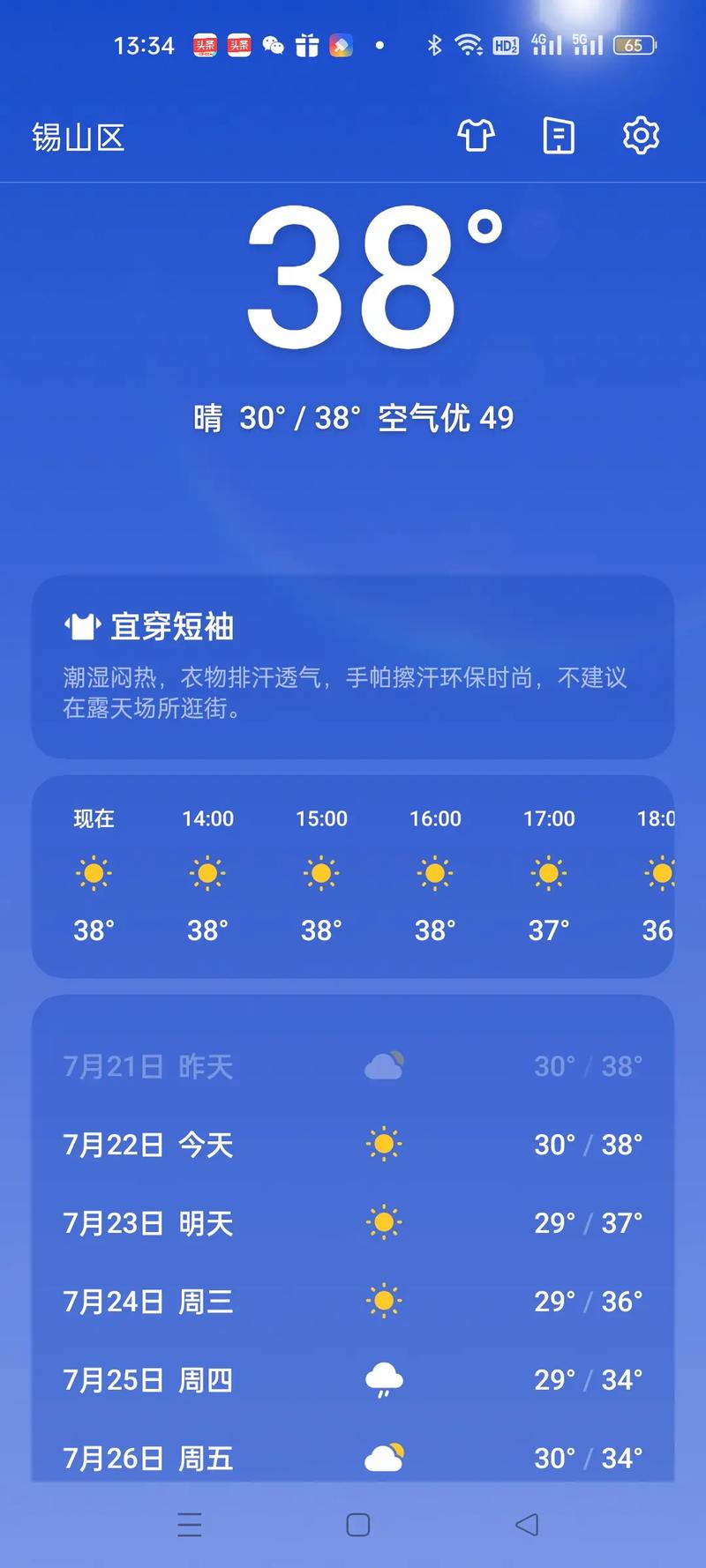 最高38℃！咸宁本周天气晴雨交替