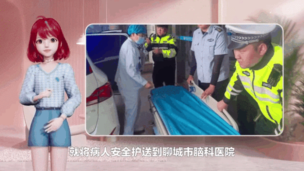 坠落钢筋砸伤工人后脑，蔡甸交警火速护送就医